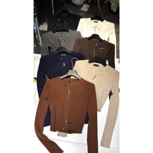 显瘦针织开衫 2025秋季 洋气百搭ins双拉链修身 韩版 新款