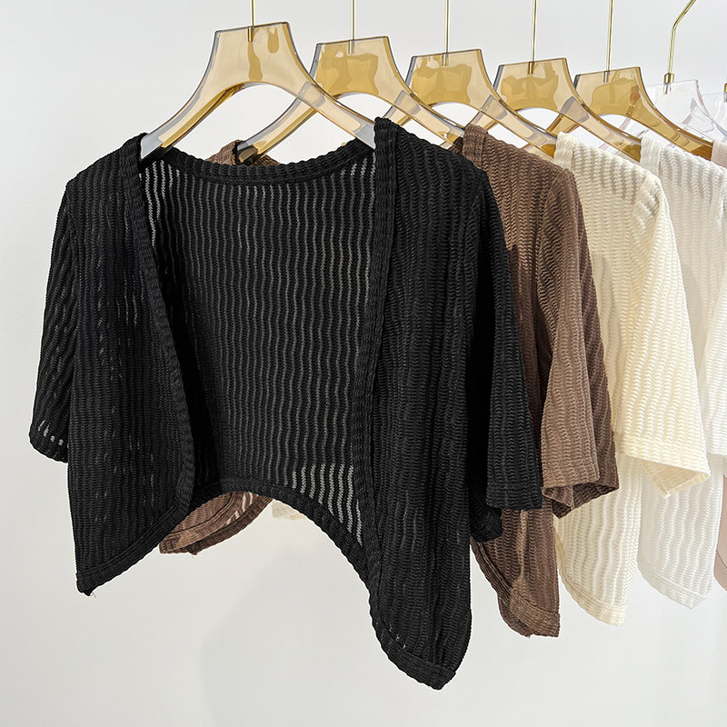 短袖单件韩版修身型外搭波浪纹