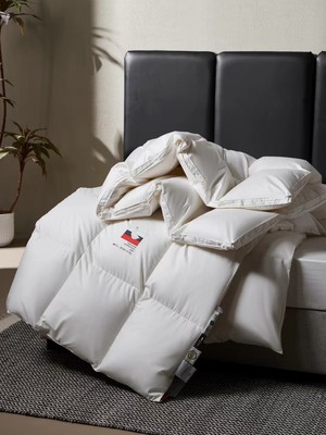 120支全棉高端95A鹅羽绒被芯220X240CM进口西伯利亚95白鹅绒被子