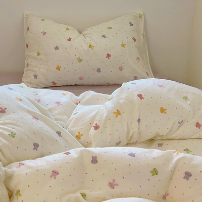 母婴A类纯棉双层纱布被套单件150x210x215单双人180x200全棉被罩