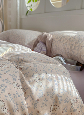 母婴A类纯棉双层纱布被套单件150x210x215单双人220x240全棉被罩