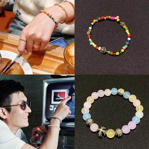 琉璃石手钏糖果银珠高级感手串