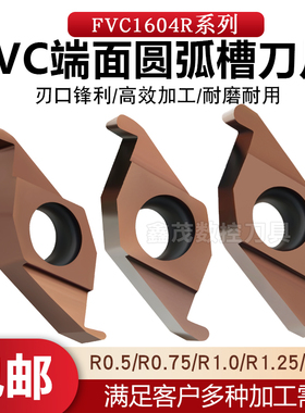 数控端面槽圆弧 切槽刀片FVC1604R150/200/300-R0.75 R1.25 P6205