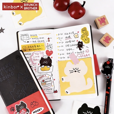 kinborBB联名口袋本A7手帐本女生可爱卡通集章本笔记本子精致高级少女心高颜值日记本迷你手账本