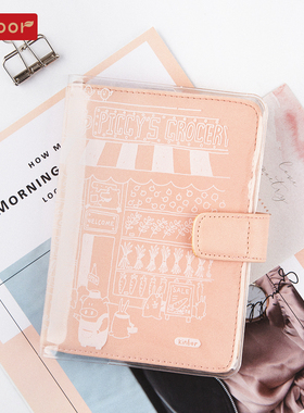 【下单前询问客服】kinbor手帐PVC封皮保护套A6手帐配件A5周计划封套weeks透明套卡通图案磨砂书衣防尘