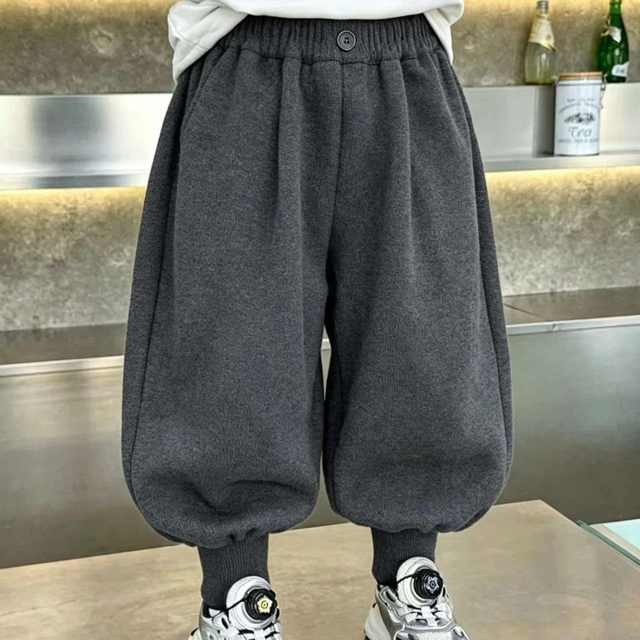 儿童灯笼裤春秋款男童女童帅气束脚百搭洋气中小童宽松休闲裤加绒