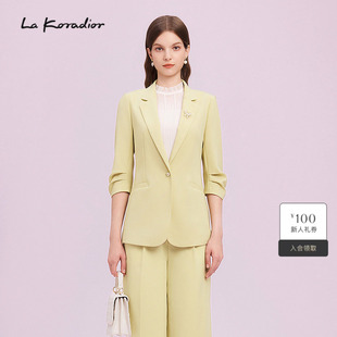 新款 2025春季 气质修身 七分袖 外套 西装 Koradior拉珂蒂商场同款