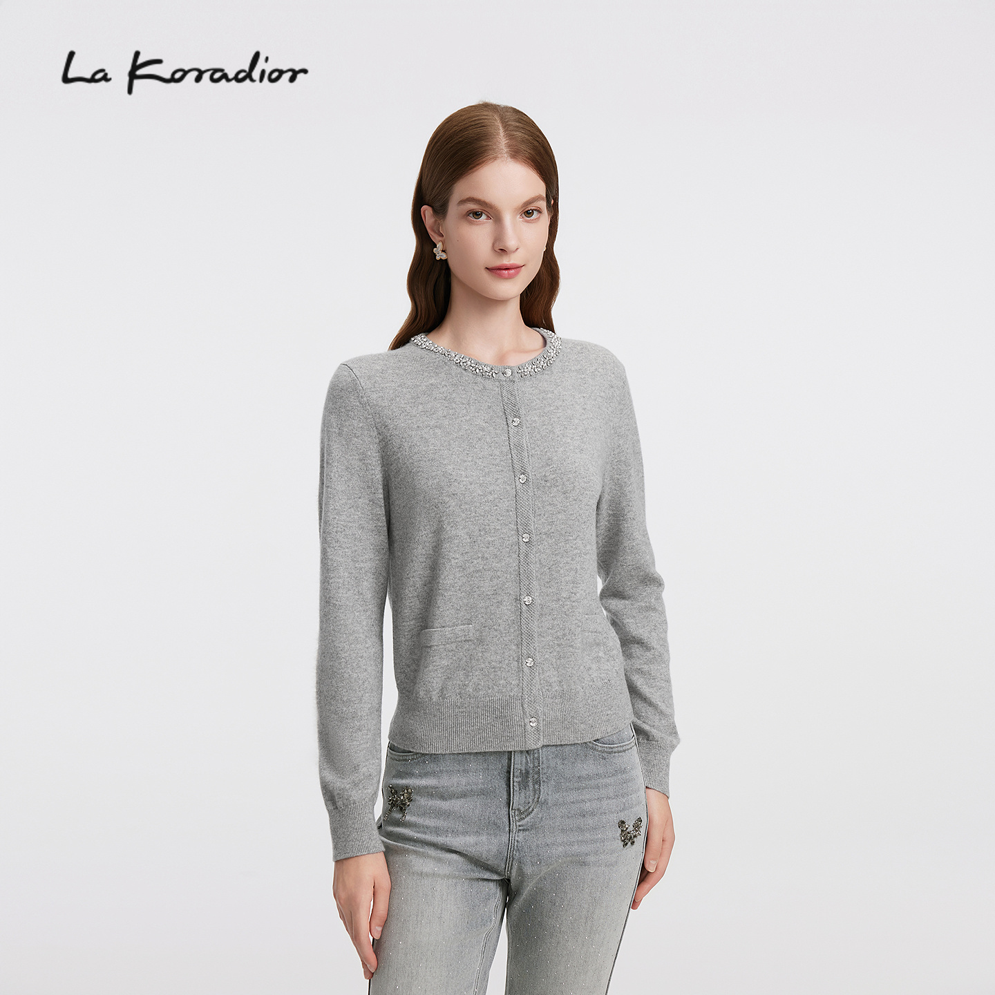 【山羊绒】La Koradior拉珂蒂秋商场同款轻暖山羊绒编织柔感毛衫