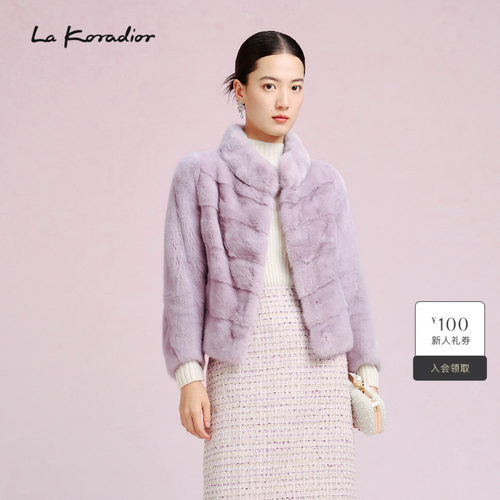 【丹麦进口SAGA级水貂】La Koradior拉珂蒂水貂毛款裘皮外套皮草