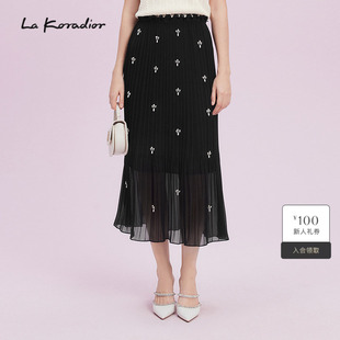 半身裙女 通勤纯色修身 Lakoradior拉珂蒂气质减龄简约2025夏季 新款