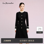 柔感绵羊毛 通勤修身 连衣裙泡泡袖 显瘦 Koradior拉珂蒂秋季