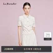 女上衣 花卉蕾丝高雅气质小衫 Koradior拉珂蒂显瘦2025夏经典
