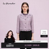 香风短款 法式 外套气质直通刺绣上衣女 Koradior拉珂蒂商场同款