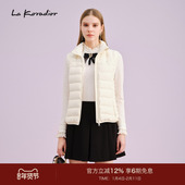 纯色羽绒马甲白色百搭黑色女 秋季 Koradior拉珂蒂商场同款 时尚