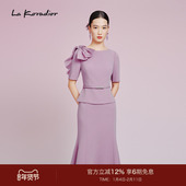 精致社交 koradior拉珂蒂气质圆领衬衫 女2025夏季 上衣