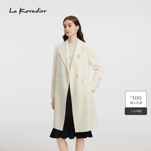 气质优雅毛呢大衣 Lakoradior拉珂蒂减龄名媛女秋冬新款 羊毛