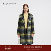 Lakoradior拉珂蒂通勤2025秋冬新款 商场同款 时髦格纹毛呢大衣