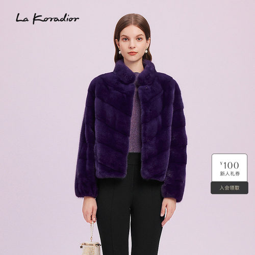 【丹麦进口SAGA级水貂】La Koradior拉珂蒂商场同款裘皮外套上衣