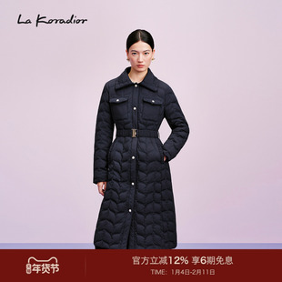 【商场同款】Lakoradior拉珂蒂通勤减龄女秋冬新款收腰长款羽绒服