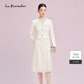 春季 通勤优雅时尚 纯色假两件气质连衣裙女 Koradior拉珂蒂修身