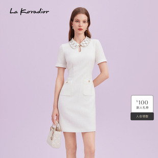 裙 洋装 Koradior拉珂蒂商场同款 娃娃领连衣裙 季 法式