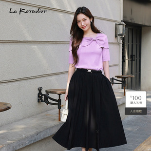 Koradior拉珂蒂商场同款 小衫 2025新款 简约通勤优雅修身 女 春季