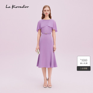 斗篷 Koradior拉珂蒂新品 2025设计感斗篷式 礼服裙 洋装 经典