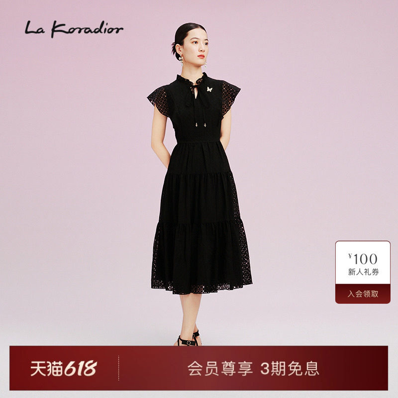 【土耳其进口】La Koradior拉珂蒂显瘦通透几何优雅浪漫连衣裙女