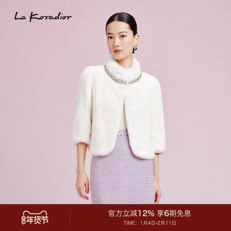 【丹麦进口SAGA级水貂】La Koradior拉珂蒂上衣裘皮外套,女装/女士精品,皮草,淘宝优惠券,粉丝福利购,淘宝优惠卷