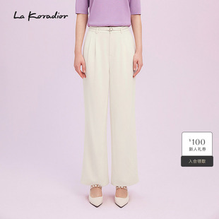 进口三醋酸 九分裤 春季 休闲阔腿裤 Koradior拉珂蒂商场同款