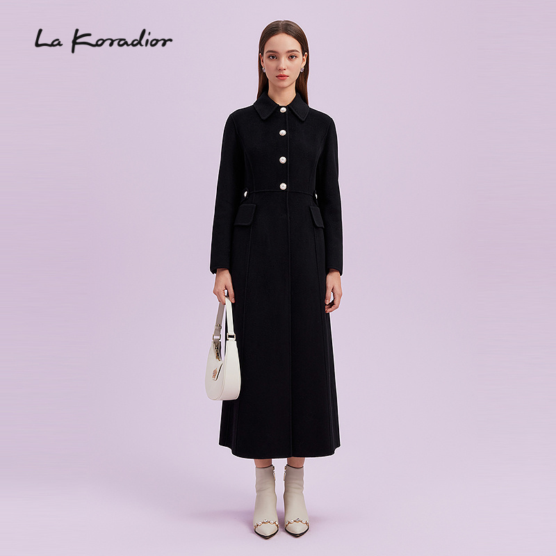 【100山羊绒】La Koradior拉珂蒂商场同款冬羊毛大衣毛呢外套