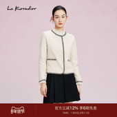 香风纯色棉服短外套气质通勤 法式 Koradior拉珂蒂春季 减龄新款