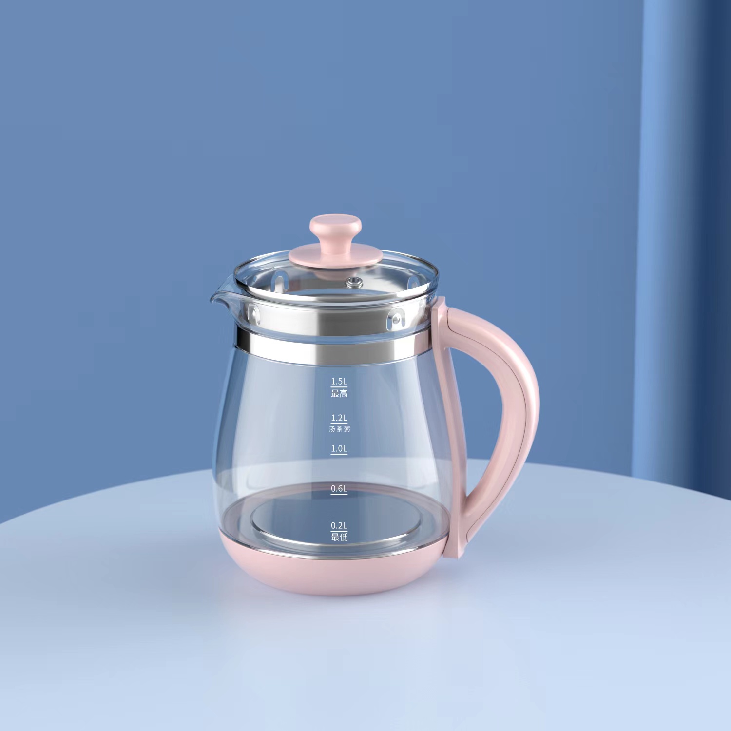 通用美的养生壶玻璃配件家用茶壶通用4环养生壶体多功能玻璃壶身