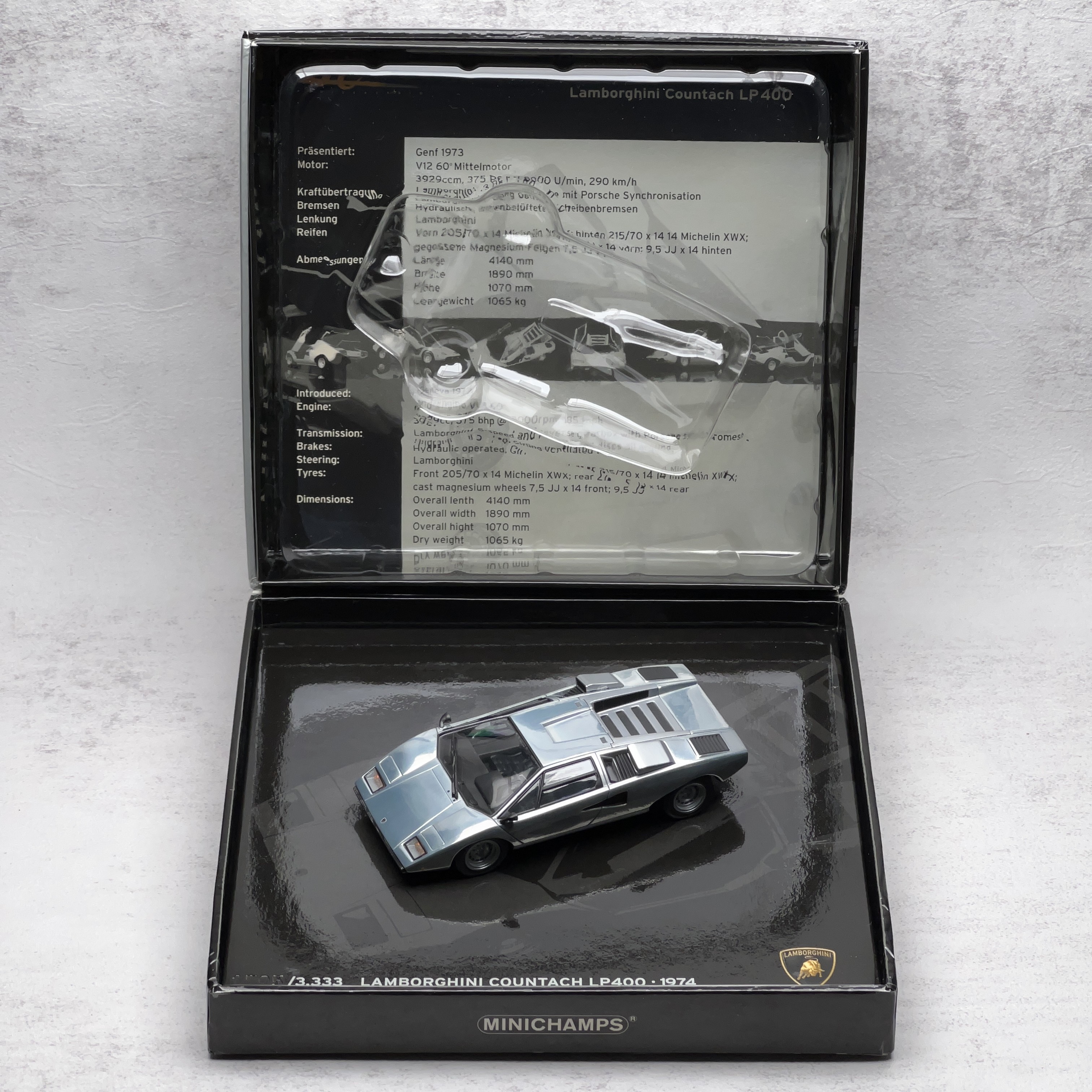 迷你切Minichamps 1/43兰博基尼Countach LP400合金车模