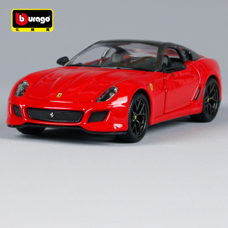 比美高1:32仿真合金汽车模型玩具法拉利599gto跑车摆件塑盒装收藏