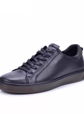 撤柜清仓男鞋牛皮时尚百搭潮流小白鞋真皮系带休闲板鞋街头 趣闯