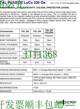 原装供应TAL J29A 热阻燃胶带 lo-co 300Oe Greencorp 12.7mm 122