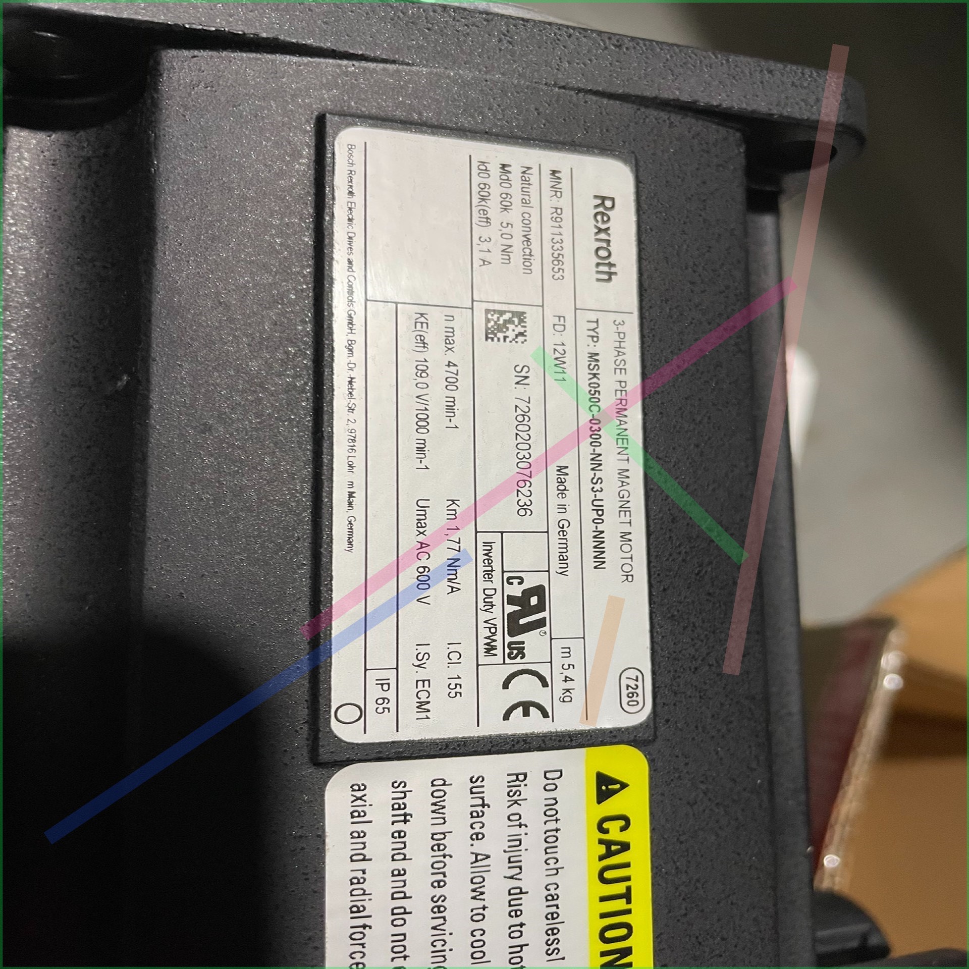 力士乐电机 MSK050C-0300-NN-S3-UP0-N