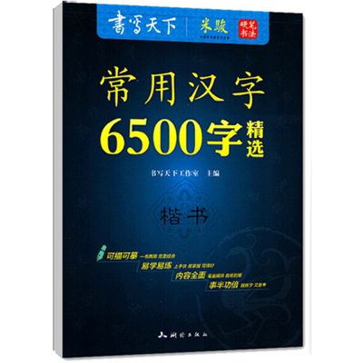 常用汉字6500字 硬笔书法楷书字帖练字字帖书写天下字帖中小学生书法教学高中成人硬笔字帖可描可摹易学易练笔练字神器