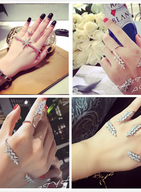 日韩定制a*m同款掌心手掌环锆石