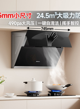 帅康油烟机C821厨房大吸力自动清洗小型750mm小尺寸小户型24.5m³