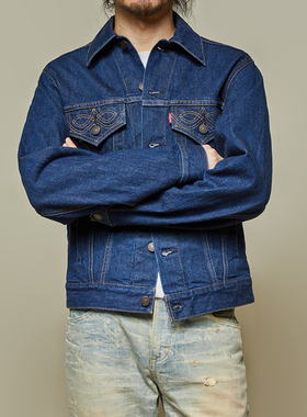 捭和（BAI-HE DENIM）咒3 宽松牛仔夹克 复古银箍 D3液态靛蓝原牛