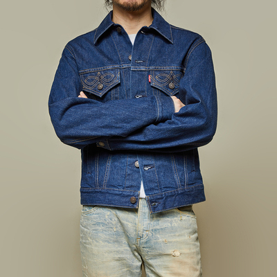 捭和（BAI-HE DENIM）咒3 宽松牛仔夹克 复古银箍 D3液态靛蓝原牛