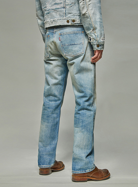 UNSOLUTE 复刻经典古着66 酸化复刻洗 做旧 牛仔裤