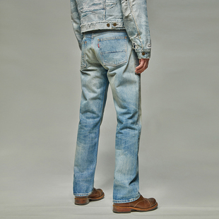 UNSOLUTE 复刻经典古着66 酸化复刻洗 做旧 牛仔裤