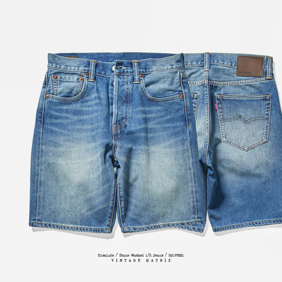 UNSOLUTE苏达蓝水洗牛仔短裤