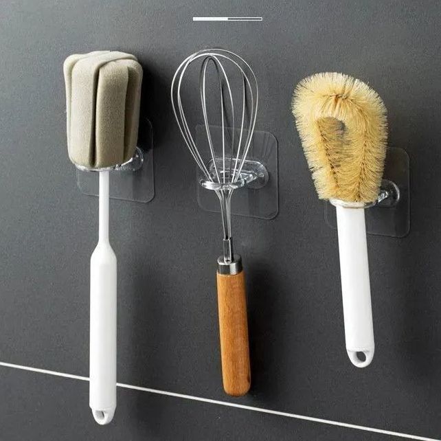 环形挂钩贴墙上免打孔清洗收纳悬挂壁厨房卧室浴室置物架圆形粘钩