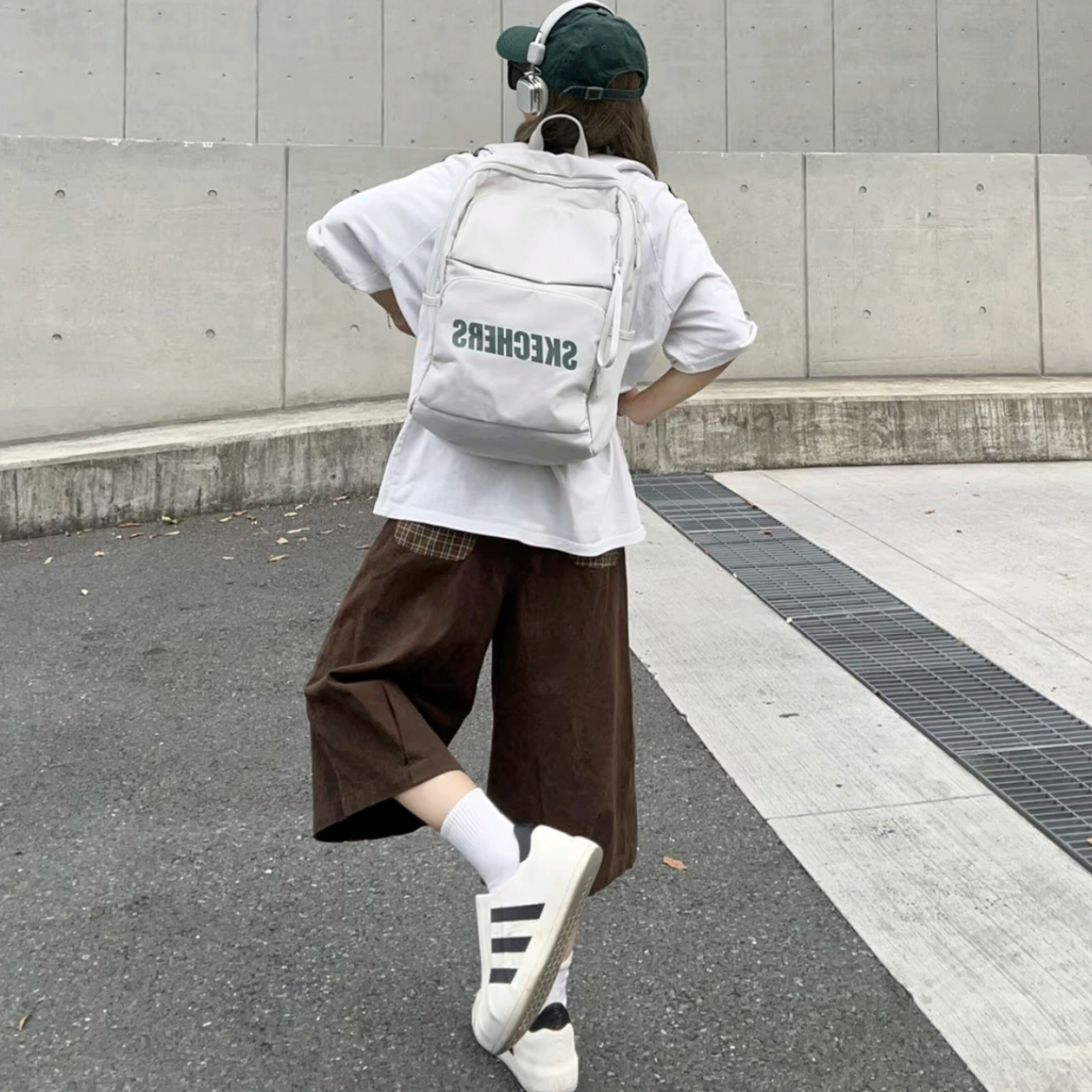 Skechers男女同款容量织物双肩包