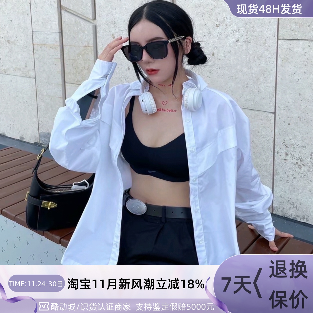 Nike女速干支撑衬垫纯色运动背心