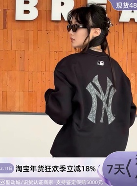 MLB男女同款防风保暖加绒运动卫衣3AMTB0336-3AMTB0646-3AMTM0946